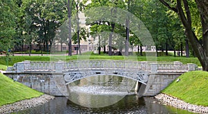 The bridge in the Mikhailovsky garden