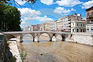 Bridge on Miljacka river in Sarajevo photo