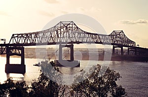 Bridge on Mississippi River in Baton Rouge photo