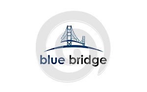 Bridge modern landscape skyline logo inspiration