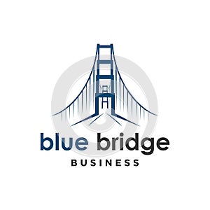 Bridge modern landscape skyline logo inspiration