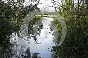 A bridge at Moreton Ford in Moreton, Dorset in the UK