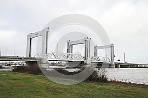 The bridge with the most malfunction in the Netherlands ; The botlekbrug on Motorway A15 at Rotterdam in the Netherlands