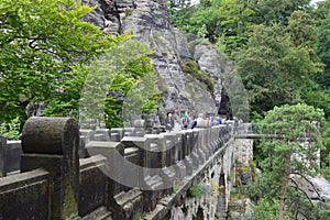 Bridge named Bastei in Saxon Switzerland