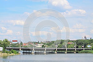 Bridge near Donbass arena in Donetsk photo