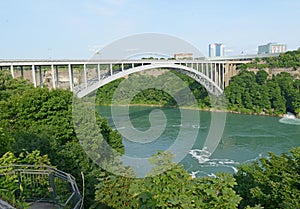 Bridge near Niagara Falls, bordering Canada and New York State