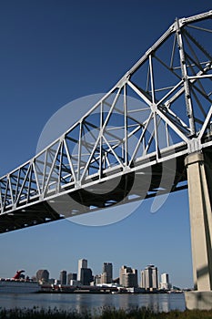 Bridge with New Orleans skyline