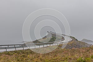 Bridge Norway, Atlantic seaside, Picturesque road between island number 64 from city Kristiansund in city Moldi