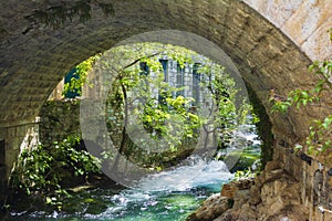 Bridge at old Town of Livadeia, in Boeotia region, Central Greece