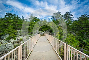 Bridge at Olmsted Island, at Great Falls, Chesapeake & Ohio Canal National Historical Park, Maryland.