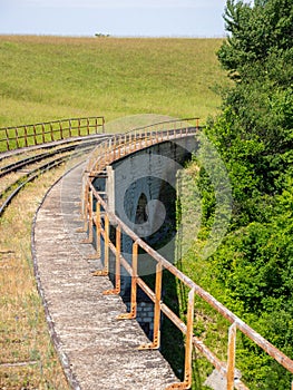 Bridge on oravita-anina railway, banat region, romania photo