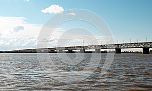 Bridge over the Amur river. Khabarovsk