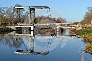 Bridge over Apeldoorns kanaal and biking road