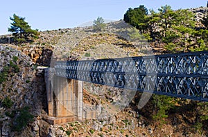 Bridge over Aradena Gorge, Crete, Greece photo