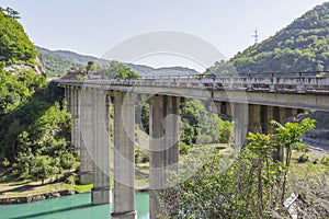 Bridge over the Aragvi River at Ananuri, Georgia