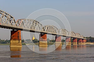 Bridge over Ayeyarwady River, Myanmar