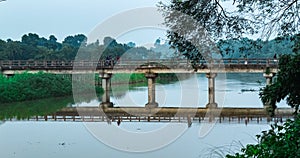 Bridge over the boral River in rajshahi District of bangladesh photo