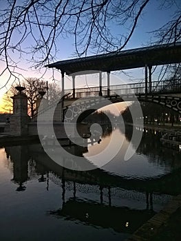 Bridge over calmy water
