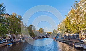 Bridge over canal in Amsterdams