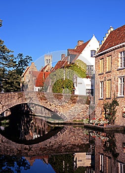 Bridge over canal, Bruges.