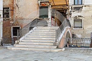 The bridge over the canal in Venice