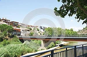 Bridge over the Cardener river in Suria, Bages region, Barcelona, Catalunya