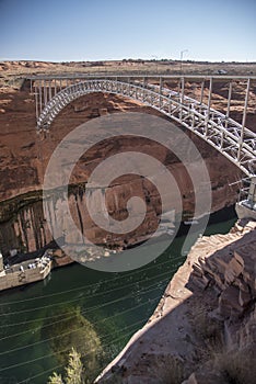 Bridge over the Colorado River at Glen Canyon Dam