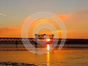 Bridge over the Dnieper River in Kremenchug