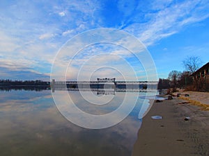 Bridge over the Dnieper River in Kremenchug