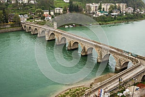 Bridge over Drina. Visegrad, Republika Srpska, Bosnia and Herzegovina