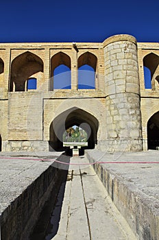 Bridge over dry river in Isfahan, Iran