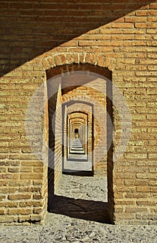 Bridge over dry river in Isfahan, Iran