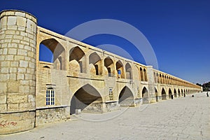 Bridge over dry river in Isfahan, Iran