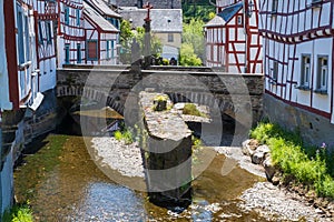 Bridge over the Elzbach in Monreal / Germany in the Eifel