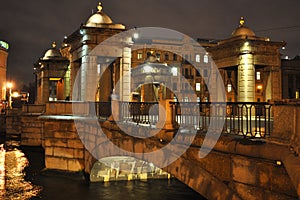 Bridge over Fontanka river in Saint-Petersburg