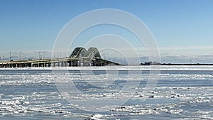 Bridge Over Frozen Great South Bay in West Islip in 2026
