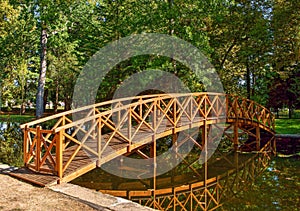 Bridge over garden lake in Vidago