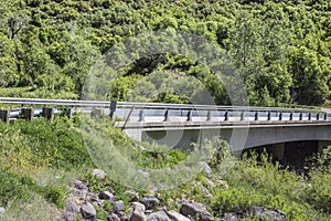 Bridge over the Gunnison river, Paonia State Park, Colorado photo