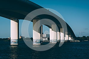 Bridge over the Halifax River in Daytona Beach, Florida.