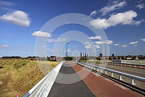 Bridge over highway a20 between Rotterdam Nesselande and Nieuwerkerk