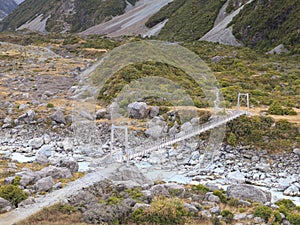 Bridge over Hooker River, New Zealand