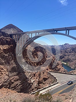 Bridge over Hoover Dam Nevada USA