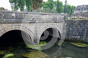 Bridge Over La Bouzaise River, Beaune, CÃ´te-dâ€™Or, Bourgogne (Burgundy), France