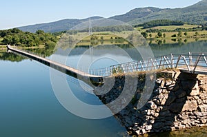 Bridge over a lake photo