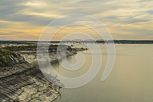 Bridge over lake amistad