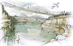 Bridge over the lake