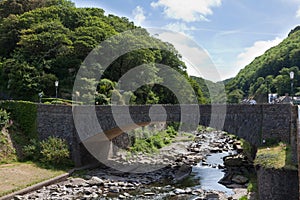 Bridge over Lyn river at Lynmouth Devon