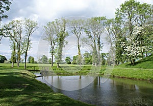 Bridge over a moat in Berfelied, England