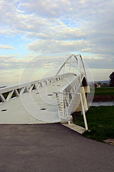 Bridge over the Morava River for pedestrians and cyclists photo