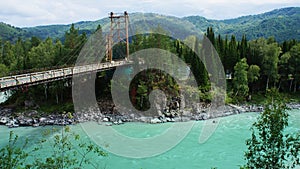 Bridge over the mountain river